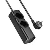 SMAYLİNG 2'li Priz + 4 USB Hızlı Şarj Çoklayıcı | 2200W Güç, Akıllı Güvenlik Sistemi, Kompakt Tasarım, Telefon–Tablet–Laptop Uyumlu, Aşırı Akım Koruma