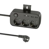 SMAYLİNG 3'lü Priz + 4 USB (2 Type-C + 2 USB-A) Çoklayıcı | Duvara Monte Edilebilir, Aç/Kapa Anahtarı, Akım & Kısa Devre Koruma, Yüksek Güç