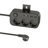 SMAYLİNG 3'lü Priz + 4 USB (2 Type-C + 2 USB-A) Çoklayıcı | Duvara Monte Edilebilir, Aç/Kapa Anahtarı, Akım & Kısa Devre Koruma, Yüksek Güç