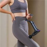 Smaylıng Ergonomik Masaj Tabancası - Uzatma Aparatı & Germe Bandı Dahil | 3200 Rpm Derin Doku Masaj Cihazı | 4 Başlıklı, Dijital Göstergeli, 1800MAH Taşınabilir Kas Masaj Aleti - 000-Siyah