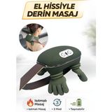 Smayling Gerçek El Hissi Boyun ve Omuz Masaj Aleti Isıtmalı Şarjlı Kablosuz Masaj Cihazı 3 Modlu Derin Doku Masajı - Yeşil