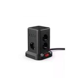 SMAYLİNG Kule Tipi Çoklu Priz - 3 USB-A + 1 Type-C Çıkışlı, Akım Korumalı, Tek Tuş Kontrollü Masaüstü Priz