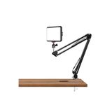 SMAYLİNG Profesyonel Masaüstü LED Panel Işık & Ayarlanabilir Metal Kol – 3 Renk Modu (2800-7000K), Kademesiz Dimming, Video Konferans, YouTube, Zoom Toplantıları ve Çekimler İçin