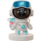 Smayling Robot Tasarımlı Akıllı Wifi Güvenlik Kamerası 1080P 2mp 360° Hareket Takipli Gece Görüşlü Ip Kamera - BEYAZ