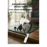 SMAYLİNG Şarjlı Masaj Tabancası - 4 Başlıklı, Sessiz Fırçasız Motor, Derin Doku Kas Masaj Aleti