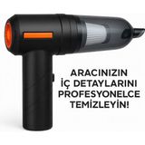 Smayling Şarjlı Mini Araç Içi Süpürge 16000PA Vakum + Üfleme, Fırçasız Motor, 3 Kademe Güç, Yıkanabilir Filtre, Type-C Şarjlı