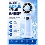 SMAYLİNG Taşınabilir El Vantilatörü ve Masaüstü Fanı, 100 Kademeli Ayarlanabilir Hız, Dijital Ekranlı, Şarj Edilebilir Mini Fan, Çıkarılabilir Masaüstü Standlı, Sessiz Güçlü Soğutucu Fan