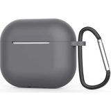Smcase Apple Airpods 3. Nesil Kılıf Mat Kancalı Silikon A11 Gri