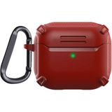 Smcase Apple Airpods 3. Nesil Kılıf Sert Armor Karbon Görünüm A26 Kırmızı