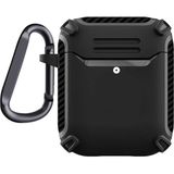 Smcase Apple Airpods Kılıf Sert Armor Karbon Görünüm A26 Siyah