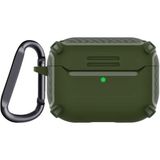 Smcase Apple Airpods Pro 2 Kılıf Sert Armor Karbon Görünüm A26 Koyu Yeşil