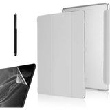 Smcase Apple iPad 6 Air 2 Uyumlu Kılıf Smart Cover Kapaklı Standlı Uyku Modlu SM11 + Nano + Kalem Gri