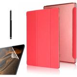 Smcase Apple iPad 6 Air 2 Uyumlu Kılıf Smart Cover Kapaklı Standlı Uyku Modlu SM11 + Nano + Kalem Kırmızı