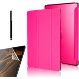 Smcase Apple iPad 6 Air 2 Uyumlu Kılıf Smart Cover Kapaklı Standlı Uyku Modlu SM11 + Nano + Kalem Pembe
