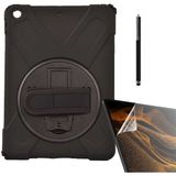 Smcase Apple iPad 9.7 2017 Uyumlu Kılıf Defender Tablet Tank Koruma Standlı DF11 + Nano + Kalem Siyah