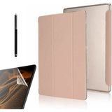 Smcase Apple iPad 9.7 2018 6.nesil Uyumlu Kılıf Smart Cover Kapaklı Standlı Uyku Modlu SM11 + Nano + Kalem Bronz