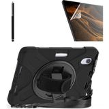 Smcase Apple iPad Mini 2021 6.nesil Uyumlu Kılıf Defender Tablet Tank Koruma Standlı DF22 + Nano + Kalem Siyah