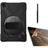 Smcase Apple iPad Pro 10.5 7.nesil Uyumlu Kılıf Defender Tablet Tank Koruma Standlı DF22 + Nano + Kalem Siyah