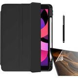 Smcase Apple iPad Pro 12.9 2021 5.nesil Uyumlu Kılıf Kalem Bölmeli Arkası Şeffaf Standlı NT22 + Nano + Kalem Siyah