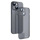 Smcase Apple iPhone 14 Mat PP Alp Kamera Korumalı Silikon Cep Telefonu Kılıfı