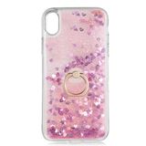 Smcase Apple İphone Xs Max Milce Sulu Yüzüklü Arka Kapak Pembe Silikon Cep Telefonu Kılıf