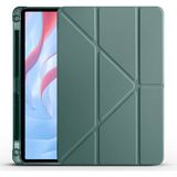 Smcase Huawei Honor X8 Pro 11.5' Kılıf Standlı Katlanabilir Pu Silikon Tf1 Koyu Yeşil
