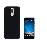 Smcase Huawei Mate 10 Lite Imax Kamera Korumalı Silikon Tam Kapatan Cam Lacivert Cep Telefonu Kılıfı