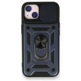 Smcase iPhone 13 Pro Max Kamera Korumalı Yüzüklü Tank Pars Silikon Kırmızı Cep Telefonu Kılıfı