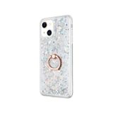 Smcase iPhone 13 Sulu Yüzüklü Milce Silikon Mor Cep Telefonu Kılıfı