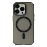 Smcase iPhone 14 Pro Max Magsafe Wiriless Özellikli Hibrit Armor Alphin Kapak Siyah Cep Telefonu Kılıfı