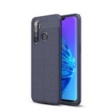Smcase Realme 5İ Kılıf Deri Dokulu Silikon Tam Kapatan Ekran Koruyucu