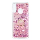 Smcase Samsung Galaxy A20S Milce Sulu Yüzüklü Arka Kapak Beyaz Silikon Cep Telefonu Kılıf