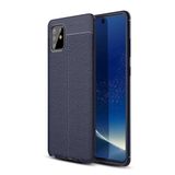 Smcase Samsung Galaxy A81 Deri Dokulu Silikon Nano Siyah Cep Telefonu Kılıfı