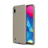 Smcase Samsung Galaxy M10 Deri Dokulu Silikon Nano Kırmızı Cep Telefonu Kılıfı