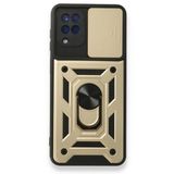 Smcase Samsung Galaxy M12 Kılıf Kamera Korumalı Yüzüklü Tank Pars Silikon