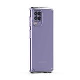 Smcase Samsung Galaxy M22 Kamera Korumalı Coss Sert Silikon Lila Nano Cep Telefonu Kılıfı
