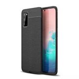 Smcase Samsung Galaxy S20 Ultra Deri Dokulu Silikon Tam Kapatan Kırmızı Cep Telefonu Kılıfı