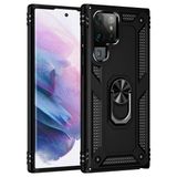 Smcase Samsung Galaxy S22 Ultra 5G Kılıf Vega Yüzüklü Tank Silikon