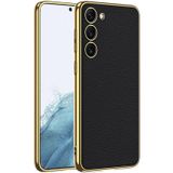 Smcase Samsung Galaxy S23 Plus Kılıf Deri Görünümlü Kamera Korumalı Fizyon Lazer Kaplama Silikon