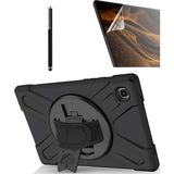 Smcase Samsung Galaxy Tab A7 10.4 T500 2020 Uyumlu Kılıf Defender Tablet Tank Koruma Standlı DF22 + Nano + Kalem Siyah