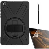 Smcase Samsung Galaxy Tab A8 2019 T290 Uyumlu Kılıf Defender Tablet Tank Koruma Standlı DF11 + Nano + Kalem Siyah