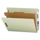 Smead %100 Geri Dönüştürülmüş Uç Sekme Pressboard Sınıflandırma Dosya Klasörü, SafeSHIELD Bağlantı Elemanları, 1 Bölücü, 2 inç Genişleme, Harf Boyutu, Gri/Yeşil, Kutu başına 10 (26800)