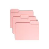 Smead Renkli dosya klasörü, 1/3 kesim, mektup boyutu, pembe, kutu başına 100 adet (12643)