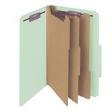 Smead SafeSHIELD Bağlantı Elemanları ile Basın Tahtası Sınıflandırma Dosya Klasörü, 3 Bölücü, 7,62 cm Genişletme, Yasal Boyut, Gri/Yeşil, Kutu başına 10 (19091)