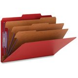 Smead SafeSHIELD Bağlantı Elemanları ile Basın Tahtası Sınıflandırma Dosya Klasörü, 3 Bölücü, 7,62 cm Genişletme, Yasal Boyut, Parlak Kırmızı, Kutu başına 10 (19095)