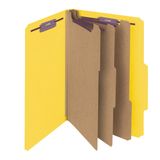 Smead SafeSHIELD Bağlantı Elemanları ile Basın Tahtası Sınıflandırma Dosya Klasörü, 3 Bölücü, 7,62 cm Genişletme, Yasal Boyut, Sarı, Kutu başına 10 (19098)
