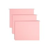 Smead Sekmeli Renkli Askılı Dosya Klasörü, 1/5-Kesim Ayarlanabilir Tab, Mektup Boyutu, Pembe, Kutu başına 25 (64066)