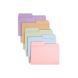 Smead SuperTab Dosya Klasörü, Büyük Boy 1/2 Kesim Sekme, Harf Boyutu, Çeşitli Pastel Renkler, Kutu başına 100 (11906)