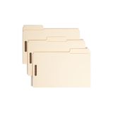 Smead SuperTab® Sık Dokunmuş Dosya Klasörü, 2 Bağlantı Elemanı, Büyük Boy Güçlendirilmiş 1/3 Kesim Tab, Kılavuz Yüksekliği, Yasal Boyut, Manila, Kutu başına 50 (19545)