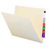 Smead%100 Geri Dönüşümlü Uç Sekmesi Dosya Klasörü, Shelf-Master® Güçlendirilmiş Düz Kesim Tab, Mektup Boyutu, Manila, Kutu başına 100 (24160)